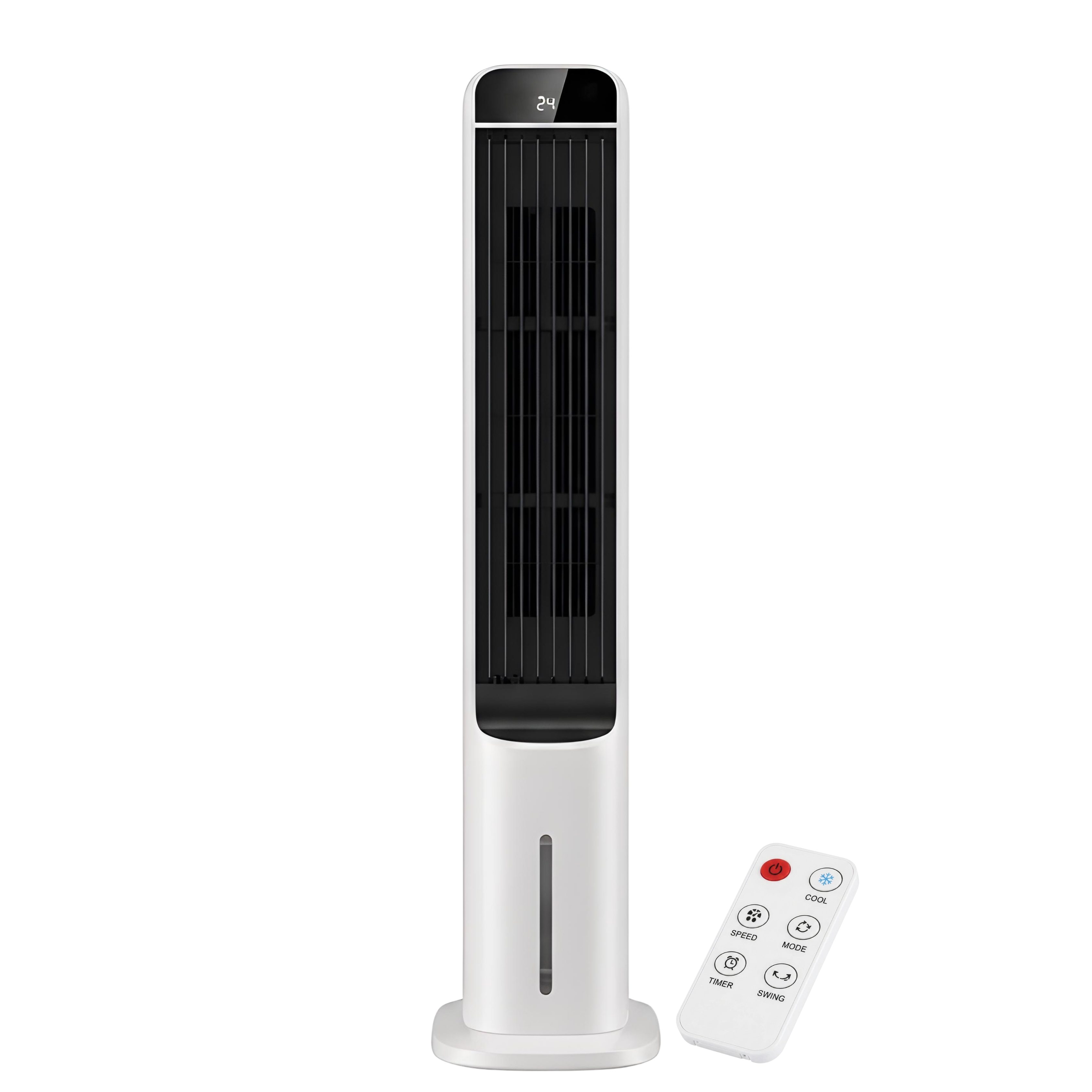 41-Inch Portable Evaporative Air Cooler with Remote Timer Control