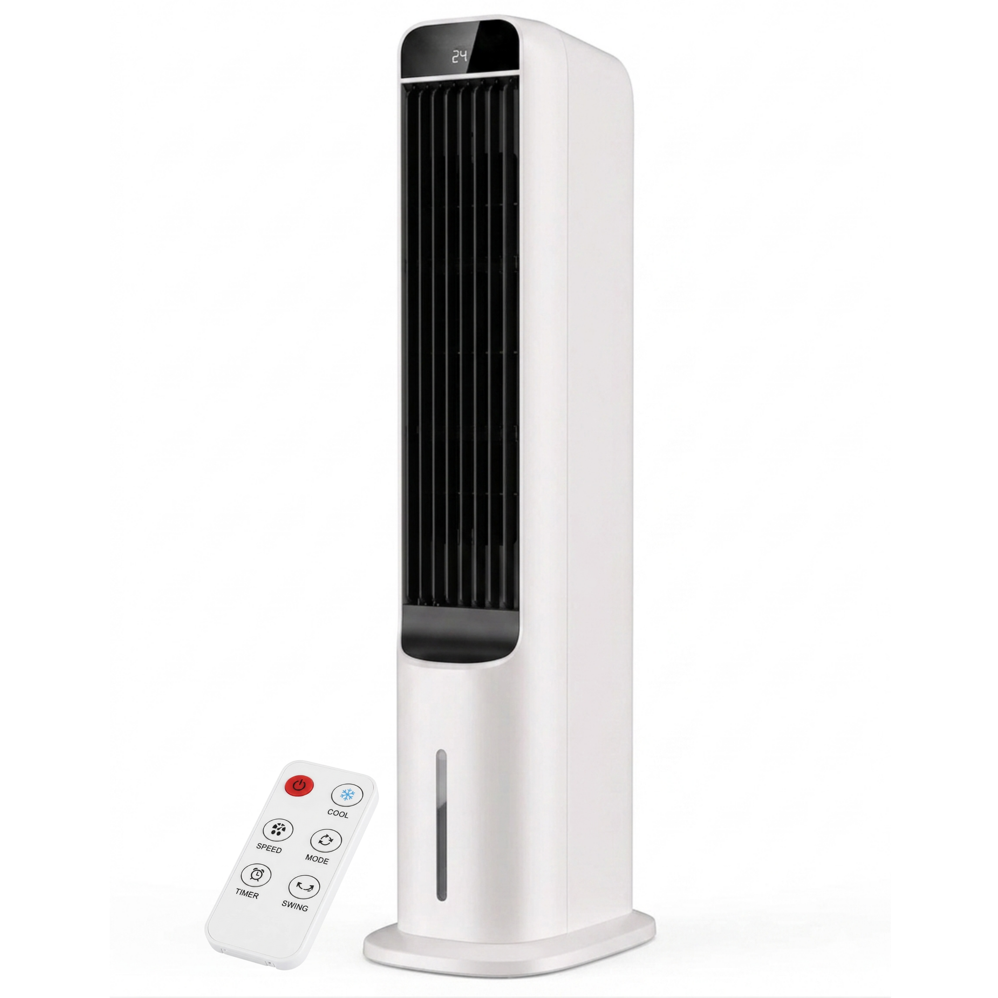 41-Inch Portable Evaporative Air Cooler with Remote Timer Control