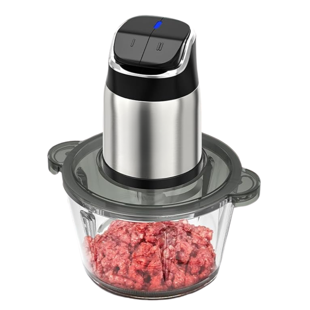 8-Cup Food Processor with Dual Bowls, Adjustable Speed Control