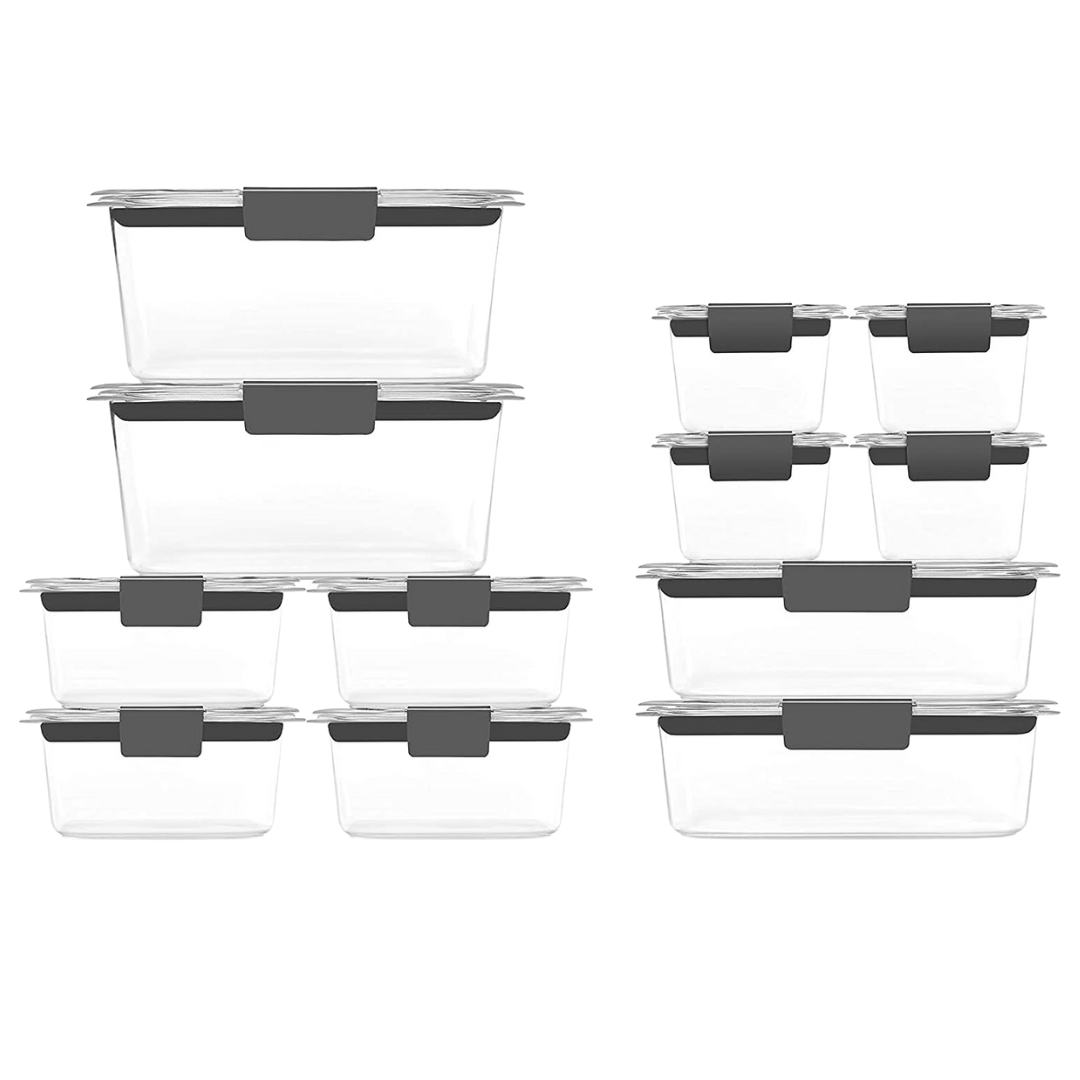 Airtight Food Storage Containers, Leak-Resistant Stackable Set