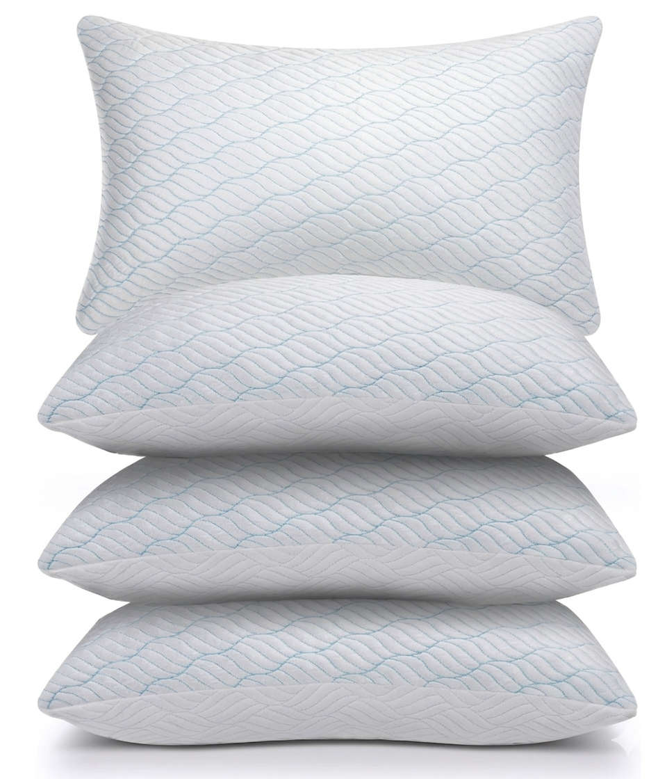Cooling Shredded Memory Foam Pillow Set with Adjustable Firmness