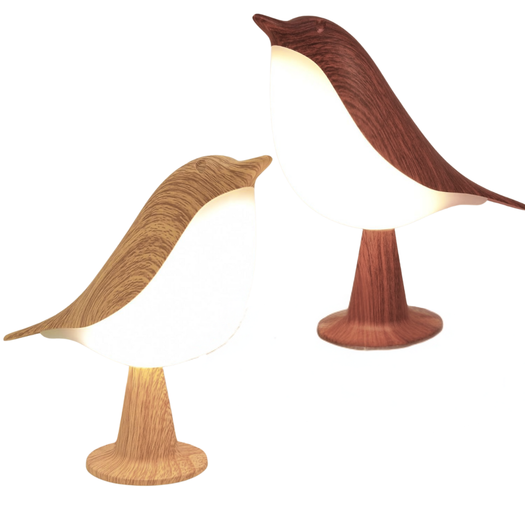 Rechargeable Bird Night Lamp with Touch Dimming and Warm Light