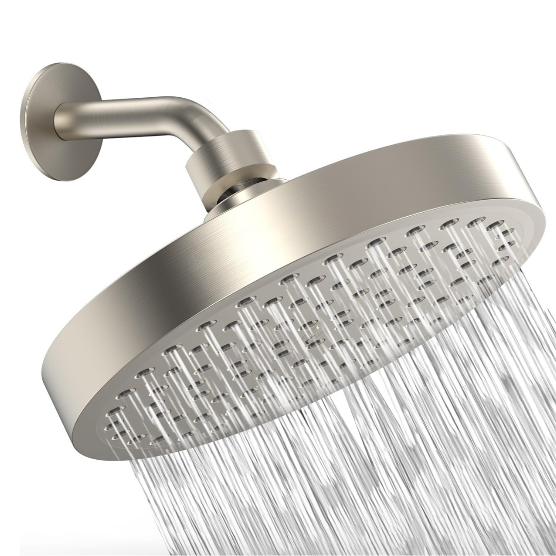 High Pressure Rainfall Shower Head Adjustable Swivel for Full Coverage