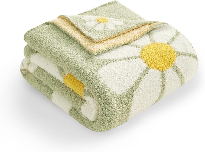 Soft Reversible Ribbed Knit Blanket for Couch, Sofa, and Bedroom