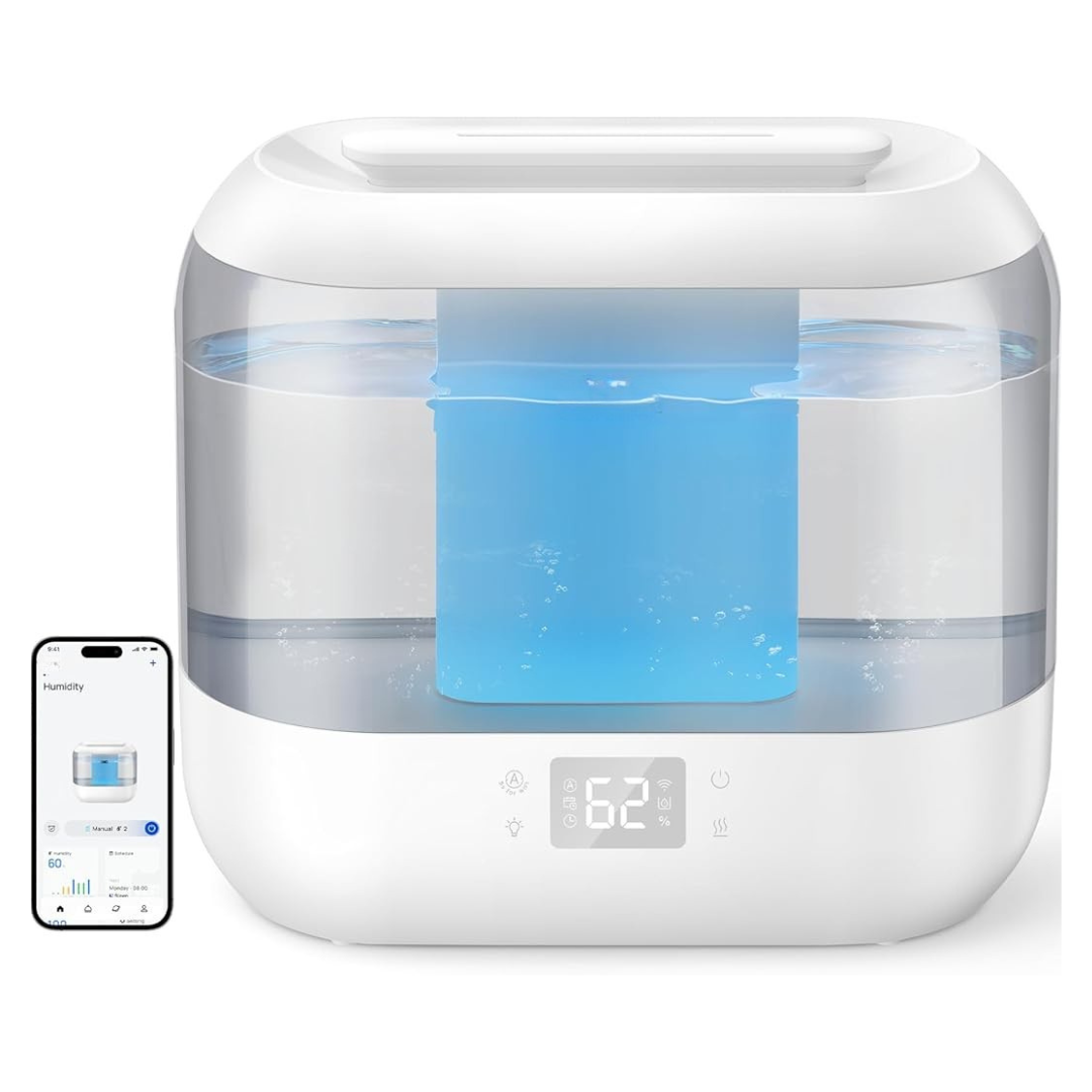 Smart 4L Ultrasonic Humidifier with App, Voice Control & Nightlight